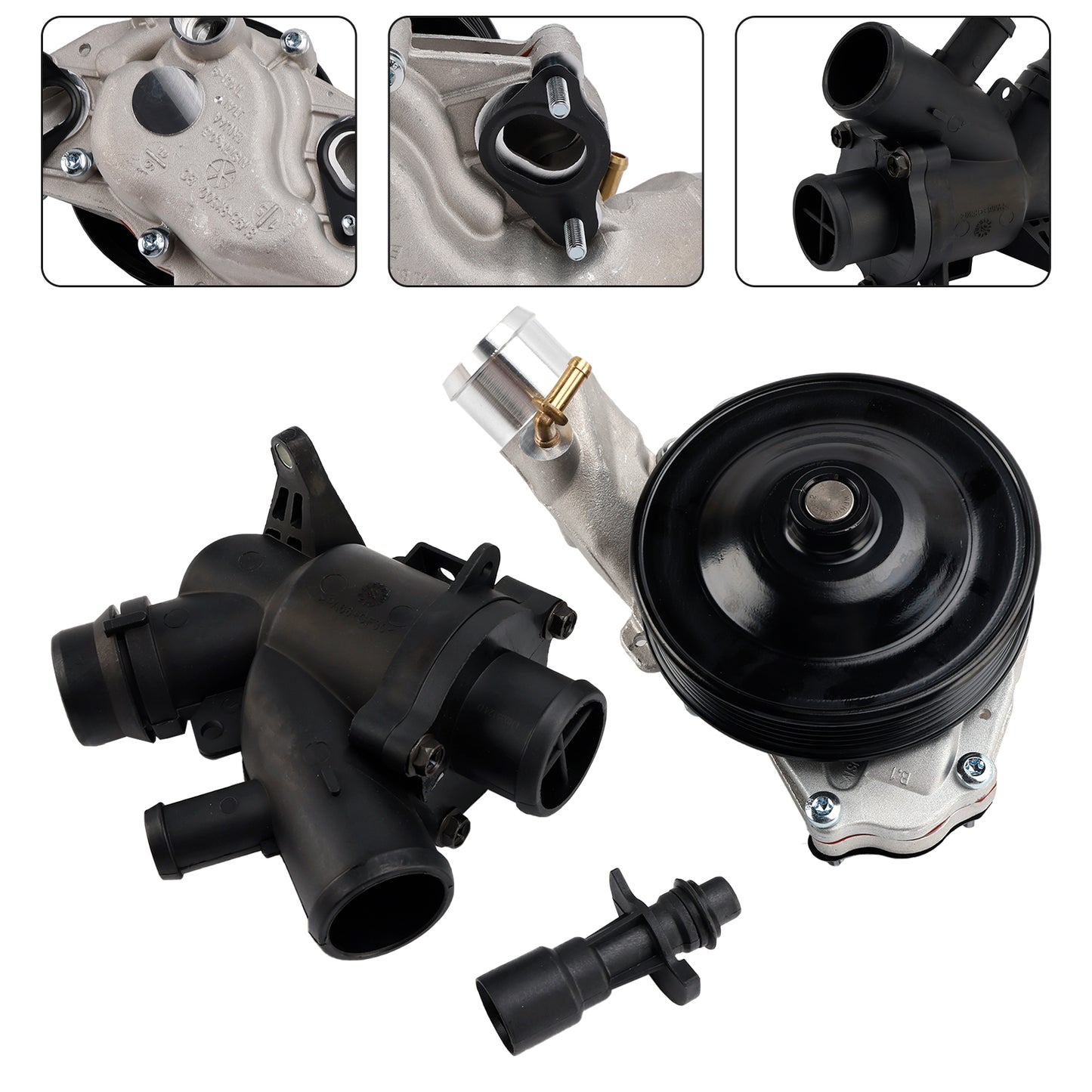 Jaguar 2010 - 2015 XK XKR XKR-S Pompa Acqua con Bulloni Guarnizioni Connettore + Kit Termostato