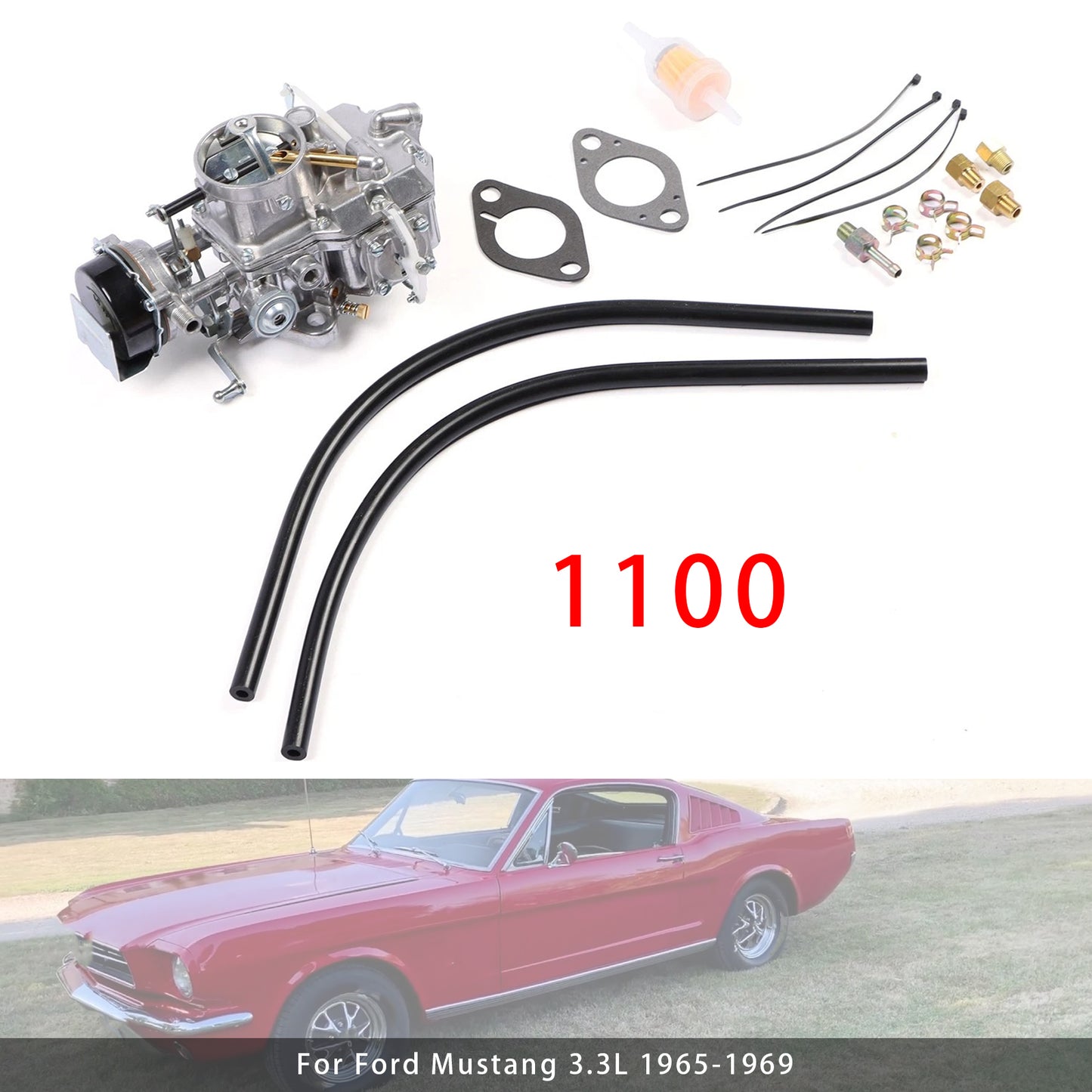 ND1101 1102 1169 1170 Carburatore 1963-1969 Ford Mustang Falcon 6 cil 170/200 Motori Autolite 1100