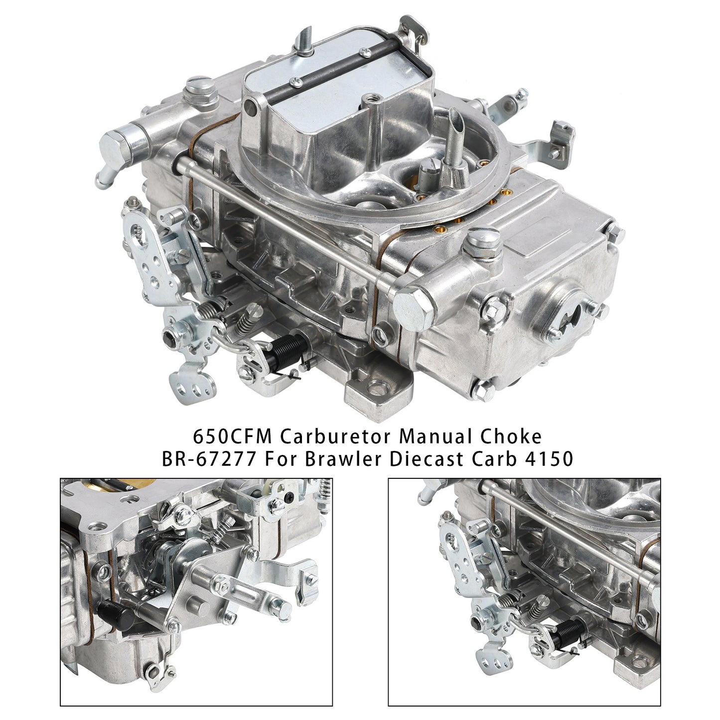 650CFM Carburetor Manual Choke BR-67277 Per Brawler Diecast Carb 4150