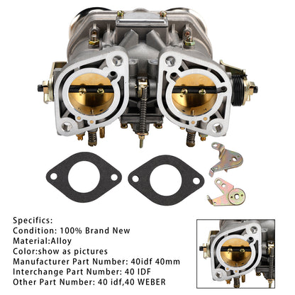 Carburatore Downdraft IDF 40IDF da 40 mm con vaschetta del carburante estesa per Weber EMPI