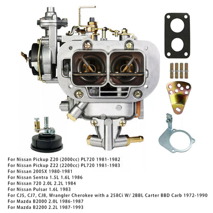 1969-1972 Datsun Pickup L16 (1600cc) PL521 si adatta anche a Datsun 510 Carburatore a 2 corpi con starter elettrico Per 32/36 DGV DGEV DGAV