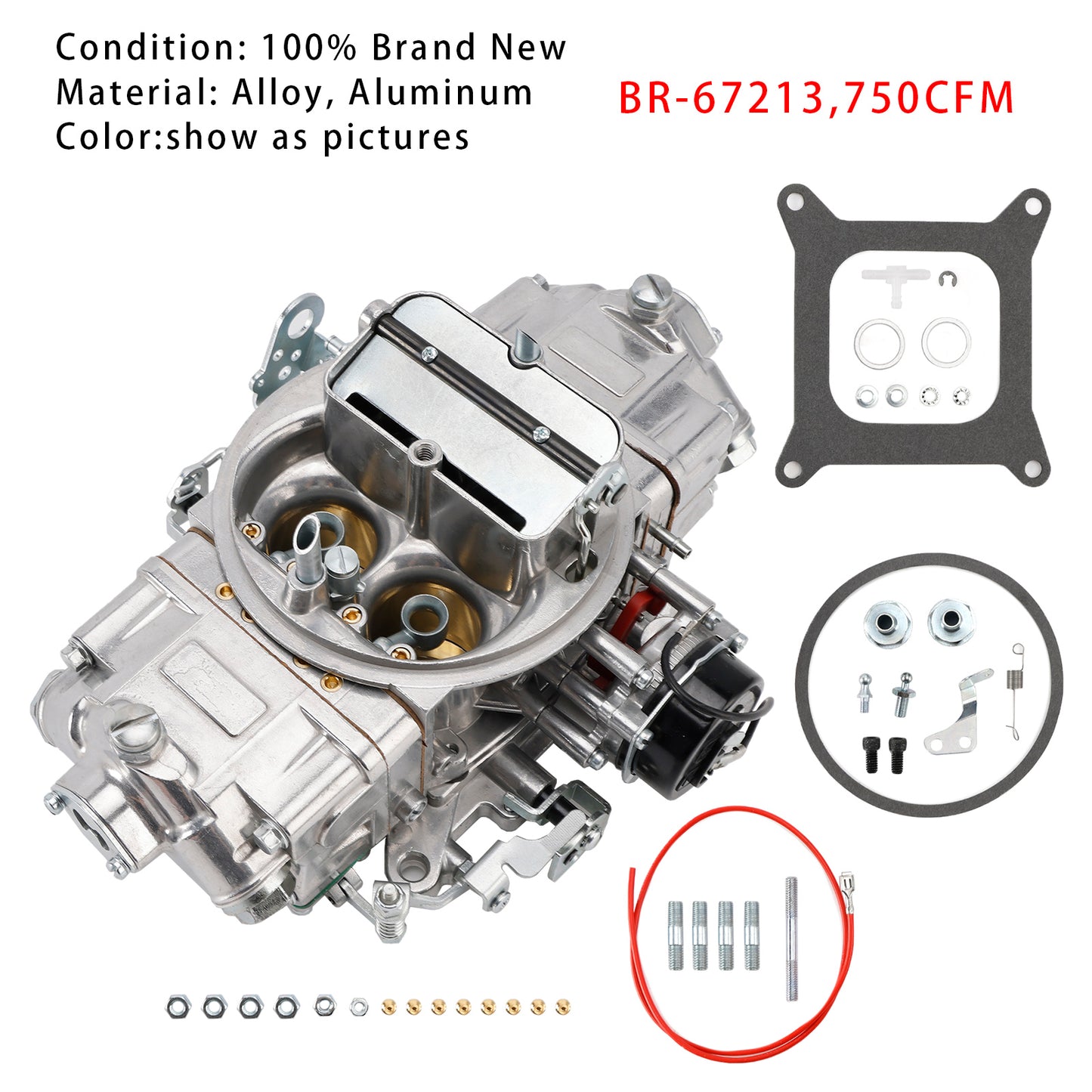 Carburatore BR-67213 a 4 corpi, 750 CFM, doppia pompa, con starter elettronico