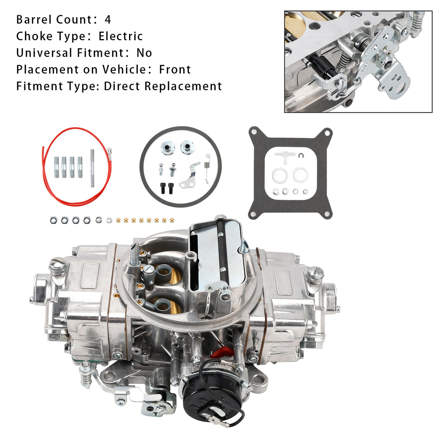 Carburatore BR-67213 a 4 corpi, 750 CFM, doppia pompa, con starter elettronico