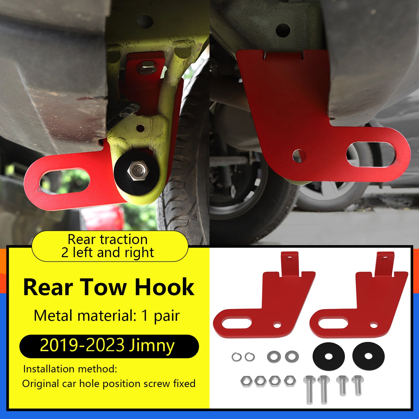 Gancio di traino posteriore sinistro e destro 2 pezzi per Suzuki Jimny JB64W JB74 2019-2023