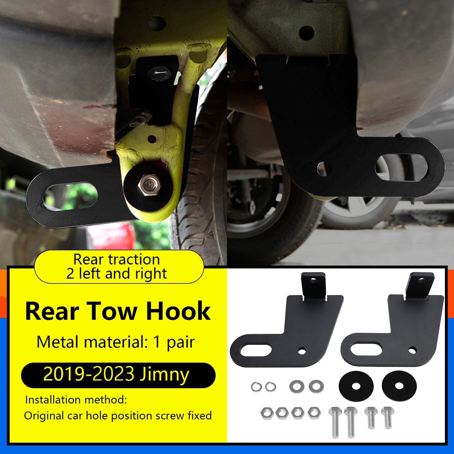 Gancio di traino posteriore sinistro e destro Suzuki Jimny JB64W JB74 2 pezzi 2019-2023