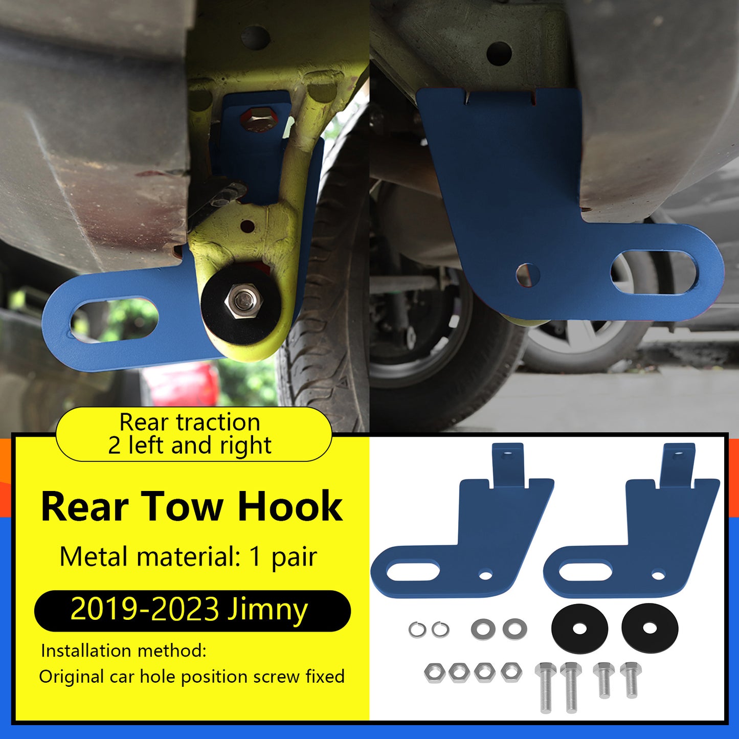 Gancio di traino posteriore sinistro e destro 2 pezzi per Suzuki Jimny JB64W JB74 2019-2023