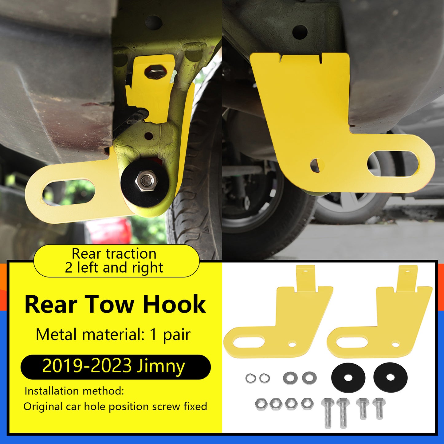 Gancio di traino posteriore sinistro e destro 2 pezzi per Suzuki Jimny JB64W JB74 2019-2023