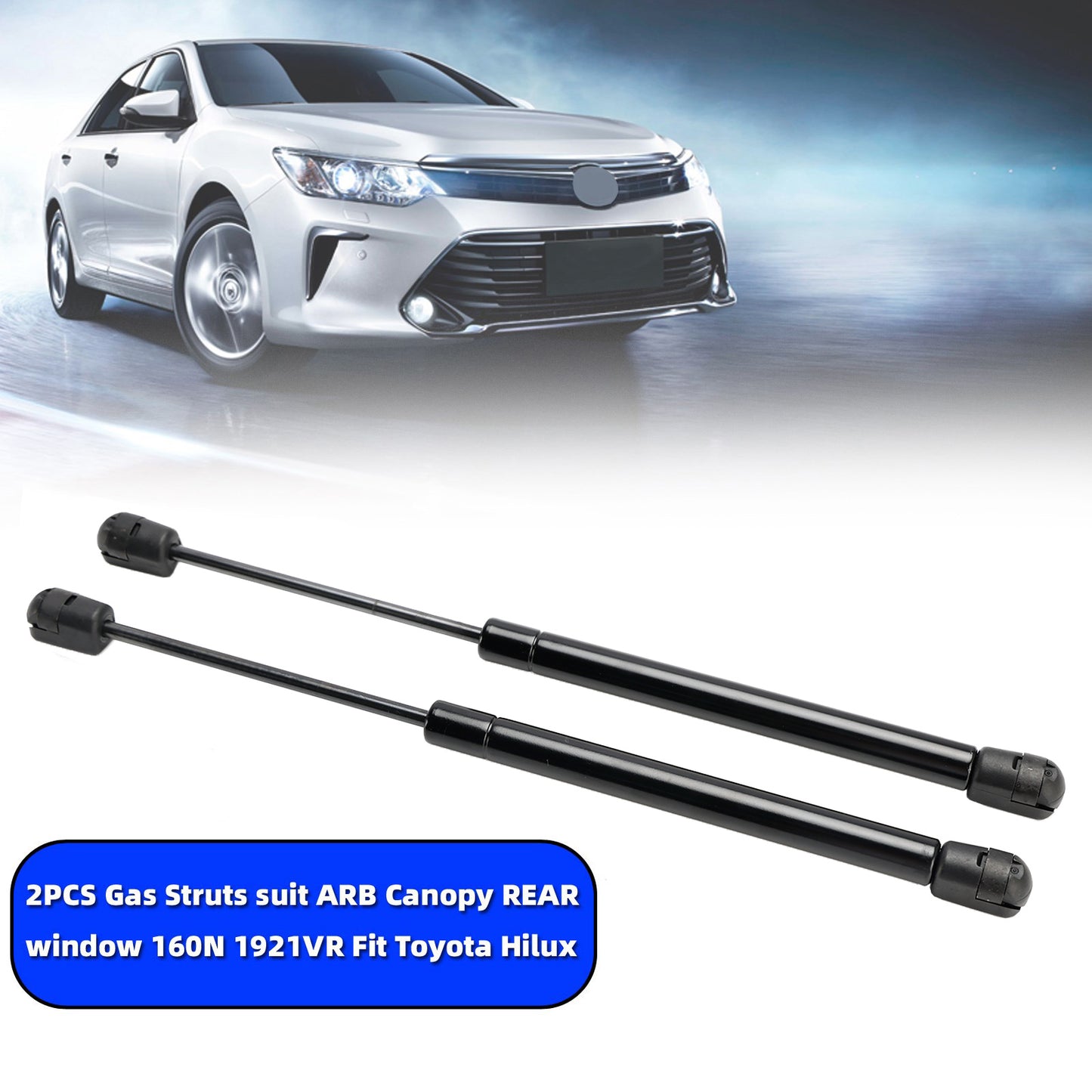2 pezzi puntoni a gas tuta ARB baldacchino finestra POSTERIORE 160N 1921VR Fit Toyota Hilux generico