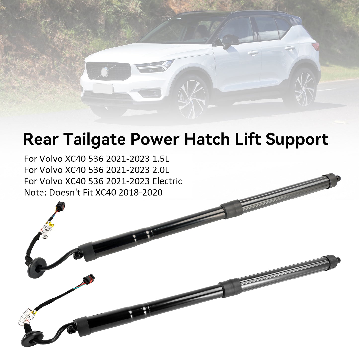 2021-2023 Volvo XC40 536 2.0L 2PCS Puntone a gas elettrico posteriore per portellone posteriore 31479594