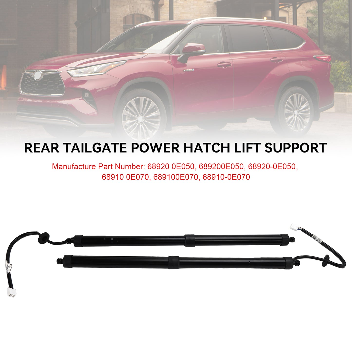 2020-2023 Toyota Highlander 2PCS Sollevatore elettrico per portellone posteriore 68910-0E070 689200E050