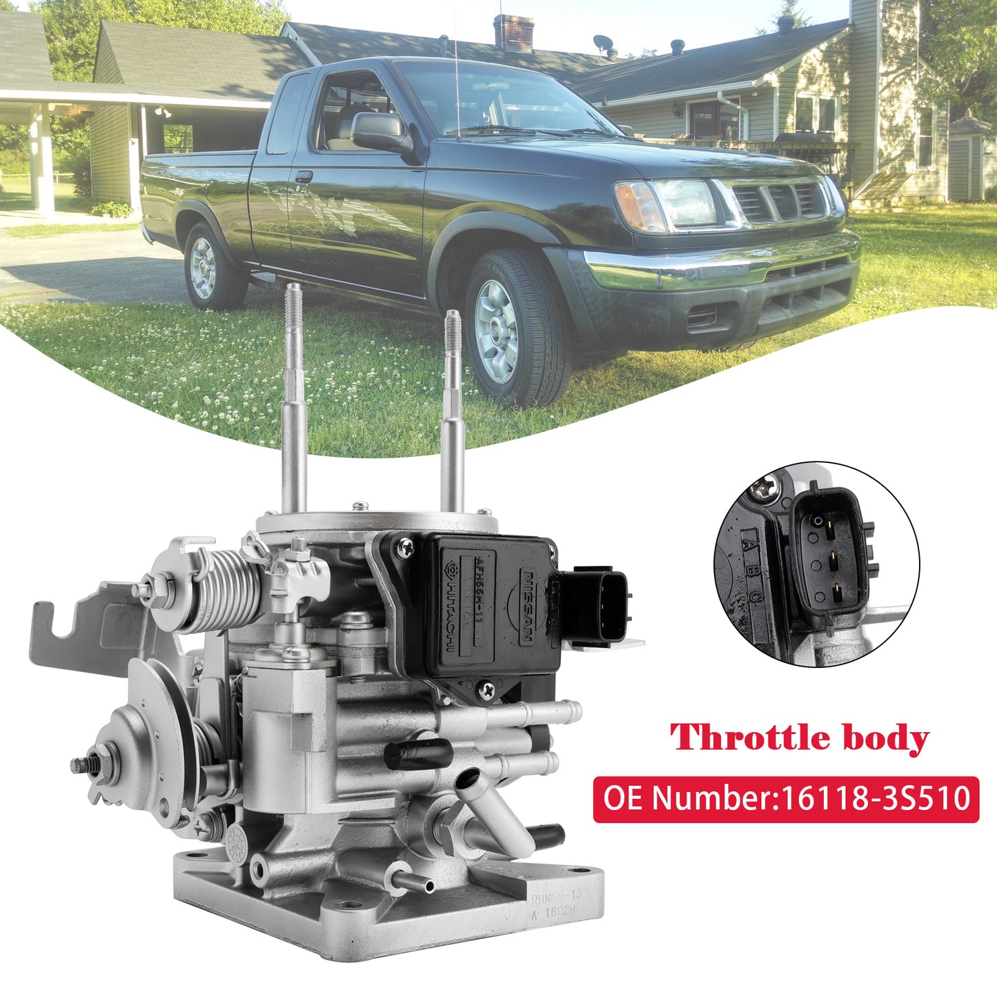 Corpo farfallato Nissan Frontier XE SE 4 cilindri 2.4L 1998-2002 16118-3S510