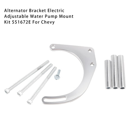 Kit di montaggio per pompa dell'acqua regolabile elettricamente con staffa alternatore 551672E per Chevy