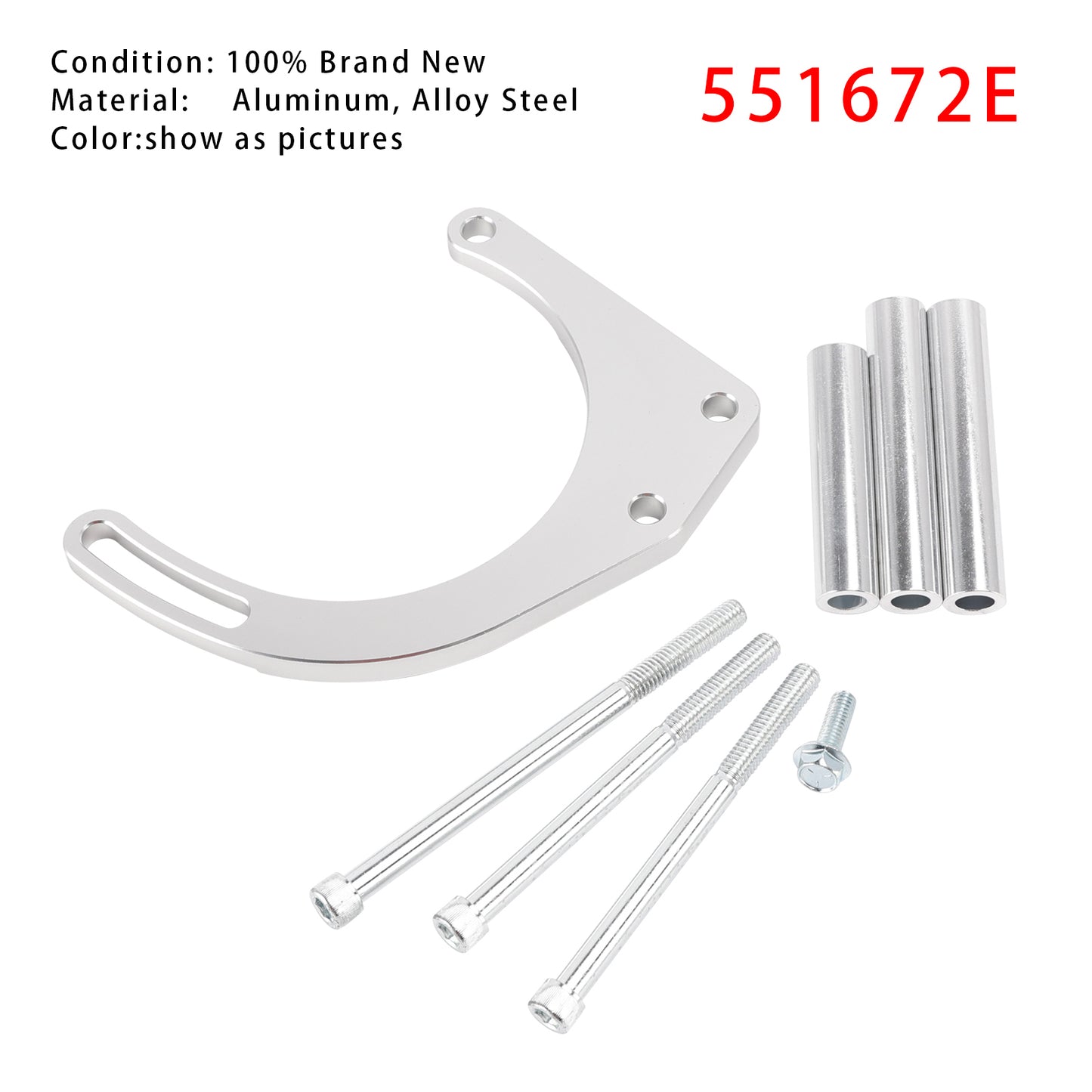 Kit di montaggio per pompa dell'acqua regolabile elettricamente con staffa alternatore 551672E per Chevy