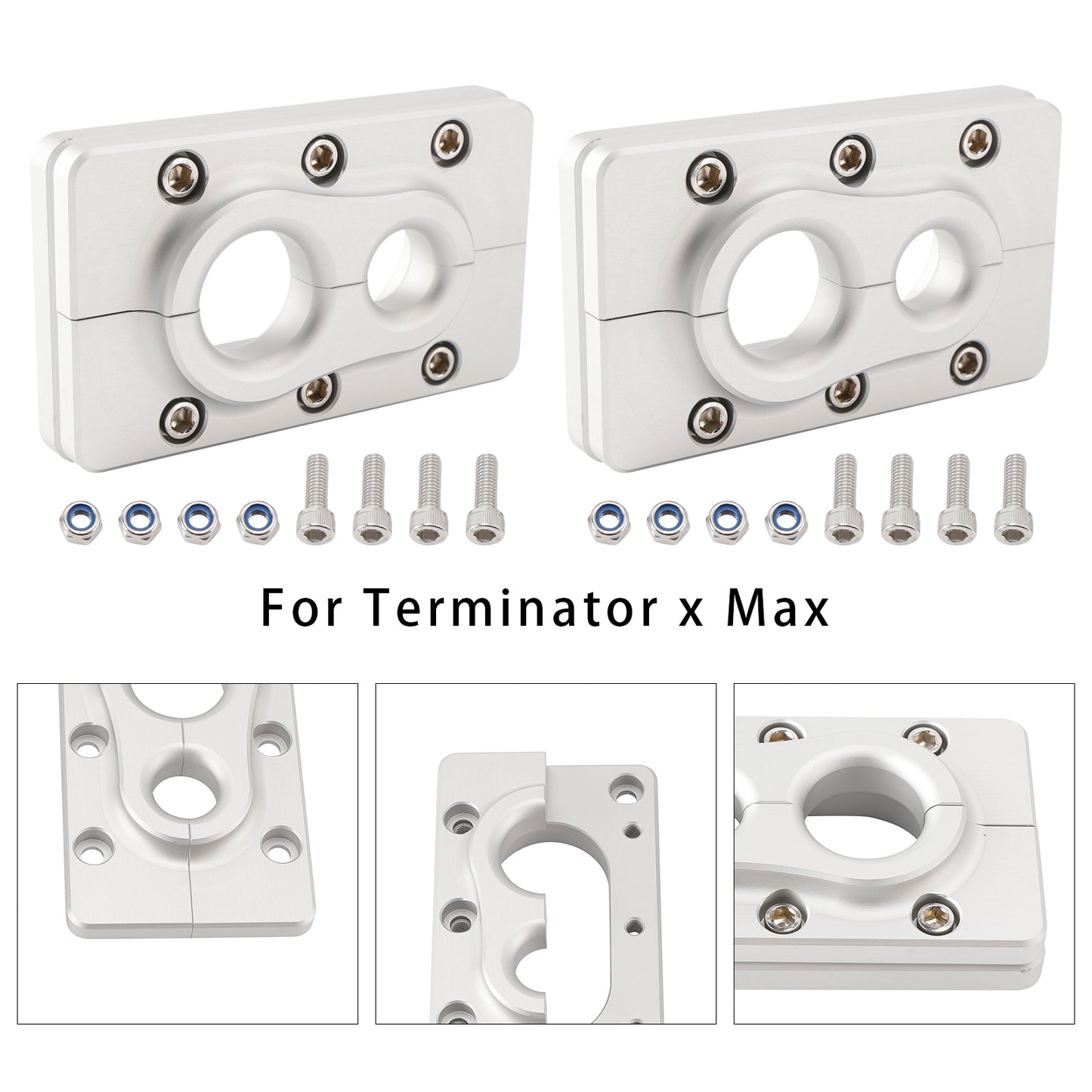 Confezione da 2 staffe di montaggio passanti in alluminio per Terminator X Max
