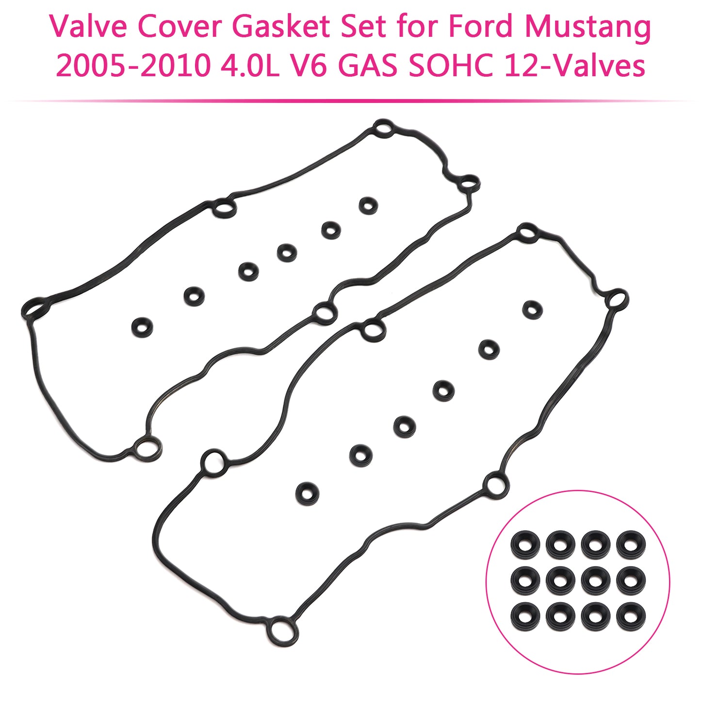 Set guarnizioni coperchio valvole Ford Mustang 4.0L V6 GAS SOHC 12 valvole 2005-2010 generico