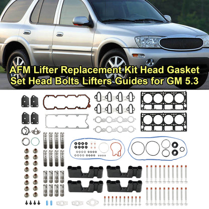 2007-2013 Chevrolet Avalanche 5.3L 5328CC 325CID V8 FLEX OHV 16 Valve AFM Kit di sostituzione sollevatore Set guarnizioni testa Bulloni testa Sollevatori Guide Fedex Express Generico