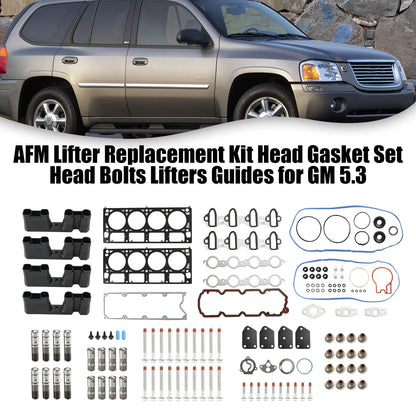 2007-2013 Chevrolet Avalanche 5.3L 5328CC 325CID V8 FLEX OHV 16 Valve AFM Kit di sostituzione sollevatore Set guarnizioni testa Bulloni testa Sollevatori Guide Fedex Express Generico