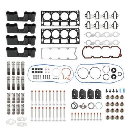2007-2013 Chevrolet Avalanche 5.3L 5328CC 325CID V8 FLEX OHV 16 Valve AFM Kit di sostituzione sollevatore Set guarnizioni testa Bulloni testa Sollevatori Guide Fedex Express Generico