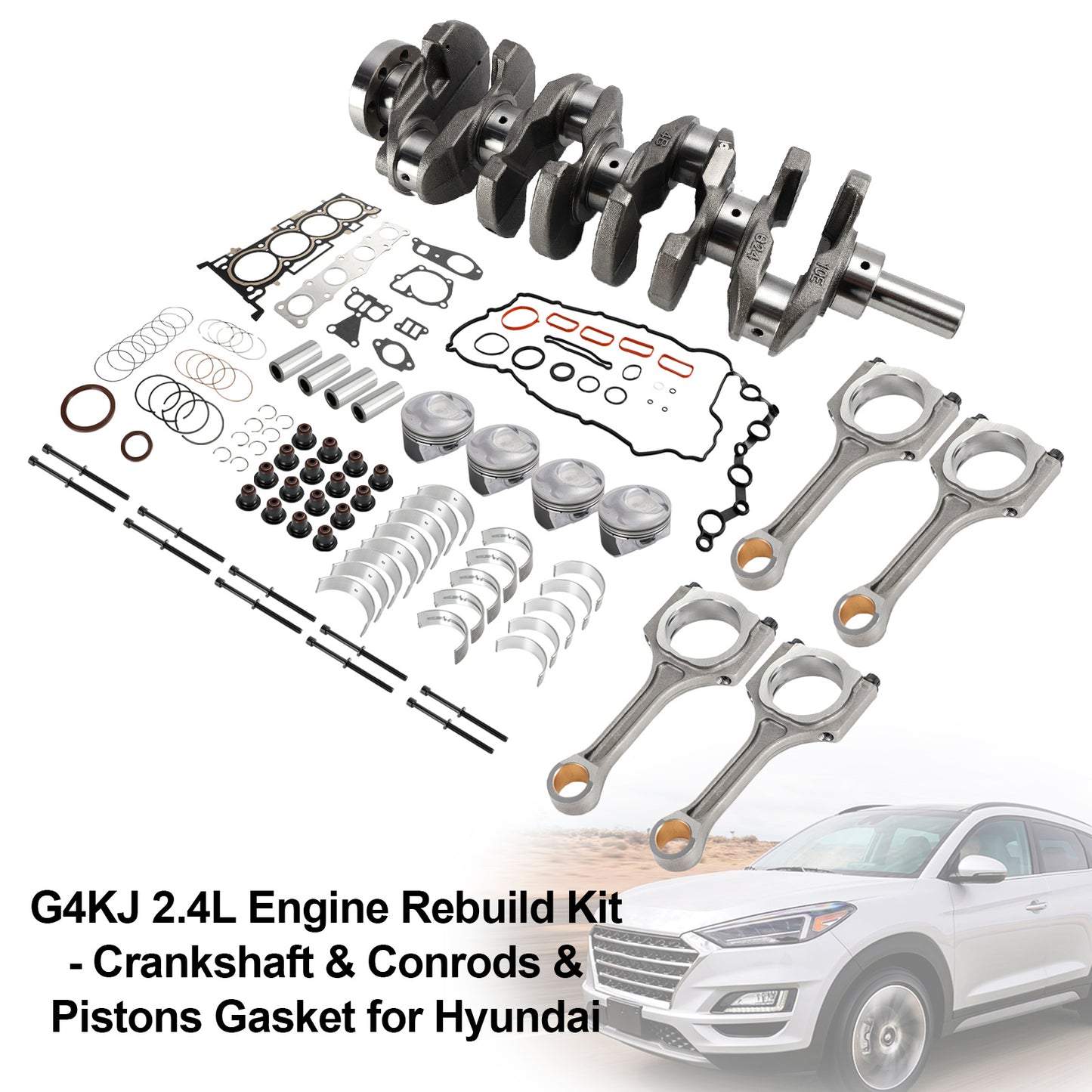 2011-2016 Hyundai Sonata 4-Door 2.4L G4KJ 2.4L Motore Ricostruzione Pistoni Guarnizione Kit Revisione