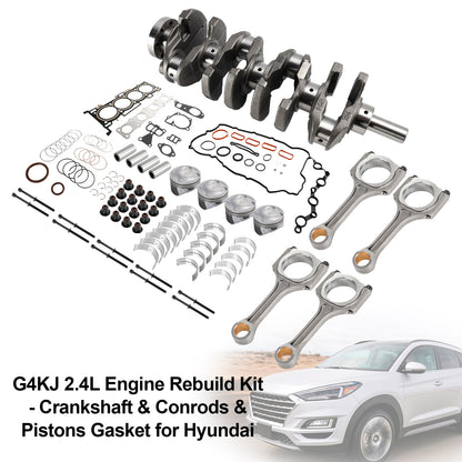 2011-2016 Hyundai Sonata 4-Door 2.4L G4KJ 2.4L Motore Ricostruzione Pistoni Guarnizione Kit Revisione