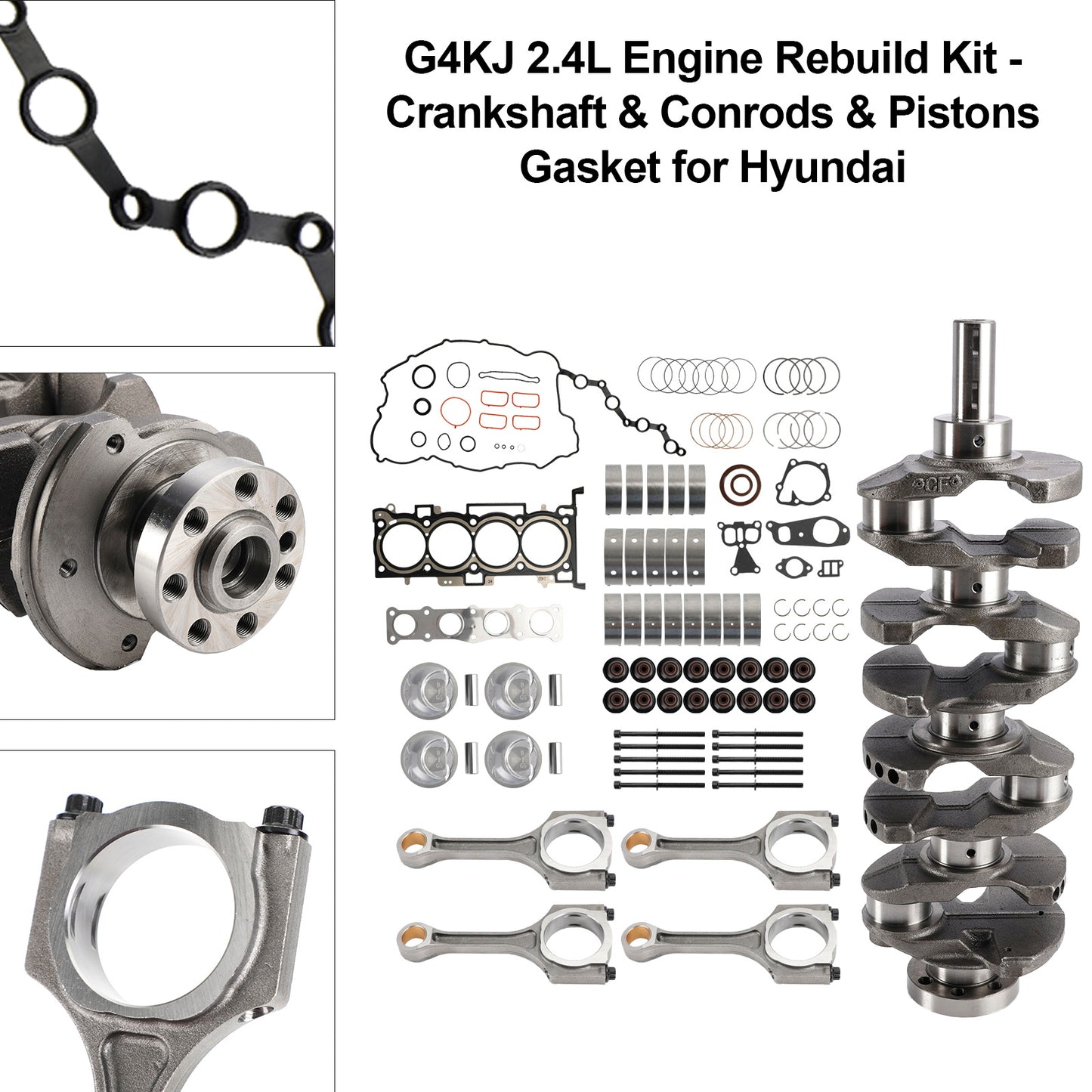 2011-2016 Hyundai Sonata 4-Door 2.4L G4KJ 2.4L Motore Ricostruzione Pistoni Guarnizione Kit Revisione