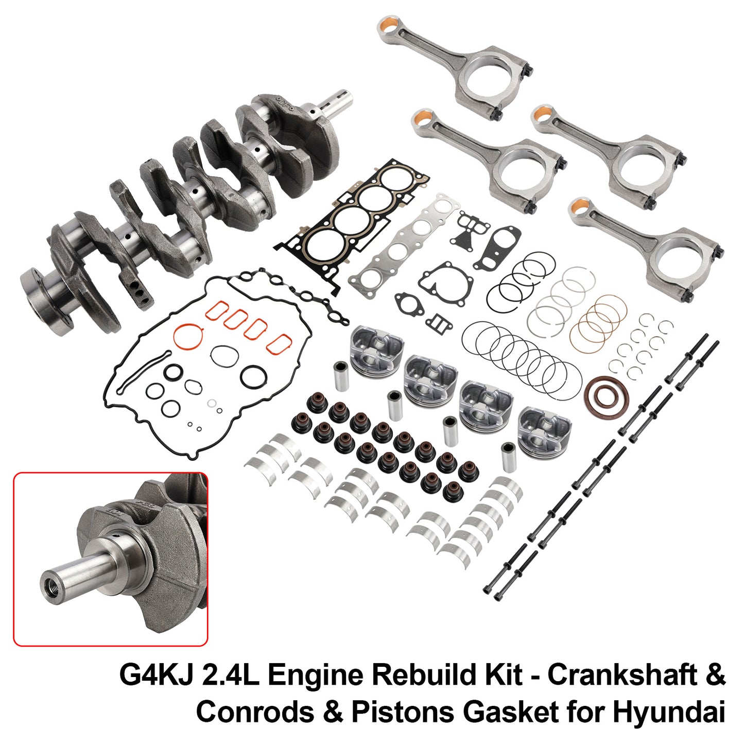 2011-2016 Hyundai Sonata 4-Door 2.4L G4KJ 2.4L Motore Ricostruzione Pistoni Guarnizione Kit Revisione