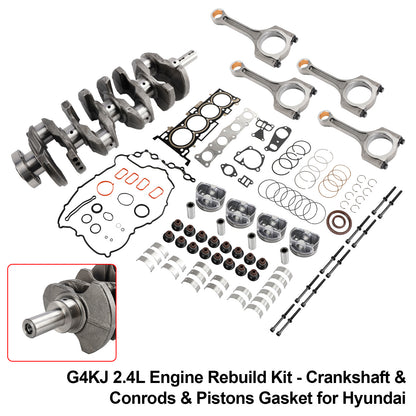 2011-2018 Kia Optima 4 porte 2.4L G4KJ 2.4L Motore Ricostruzione pistoni Kit revisione guarnizioni
