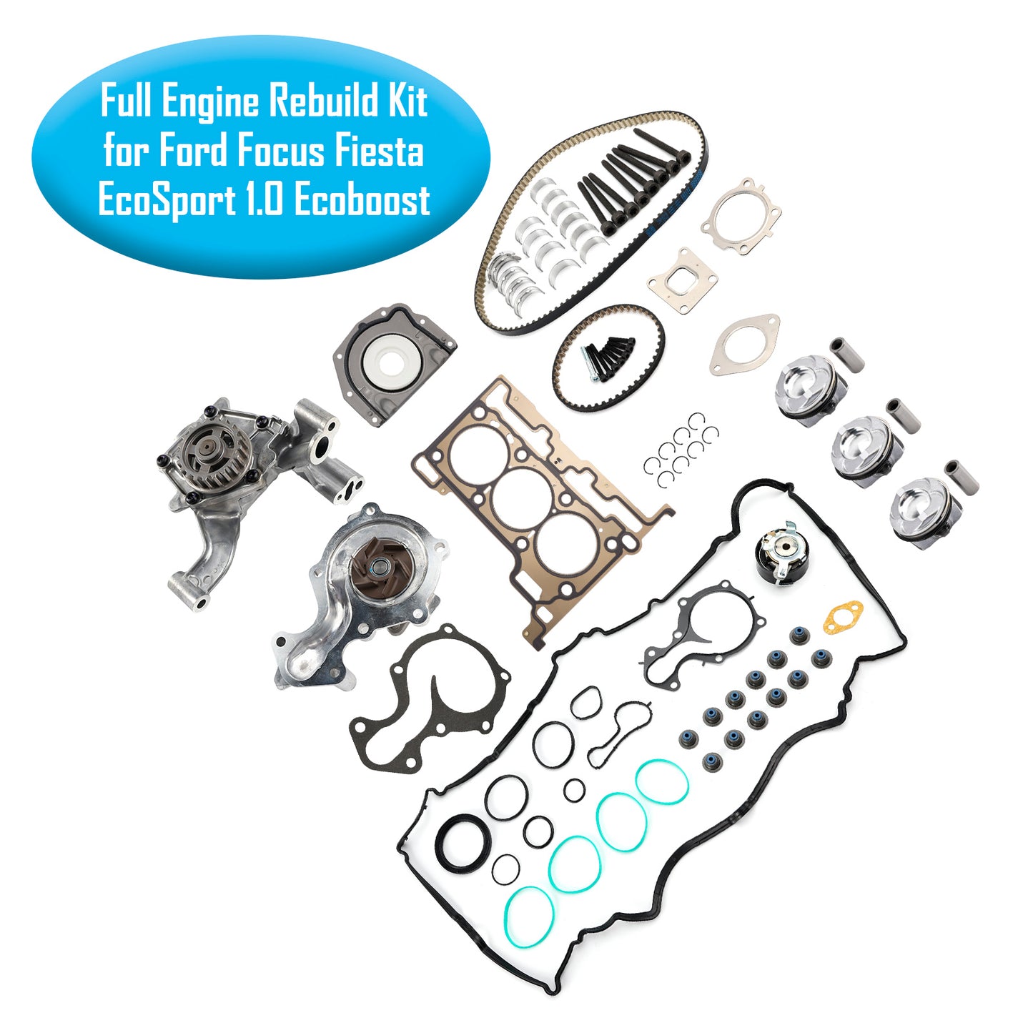Kit completo di revisione motore Ford Focus Fiesta EcoSport 1.0 Ecoboost