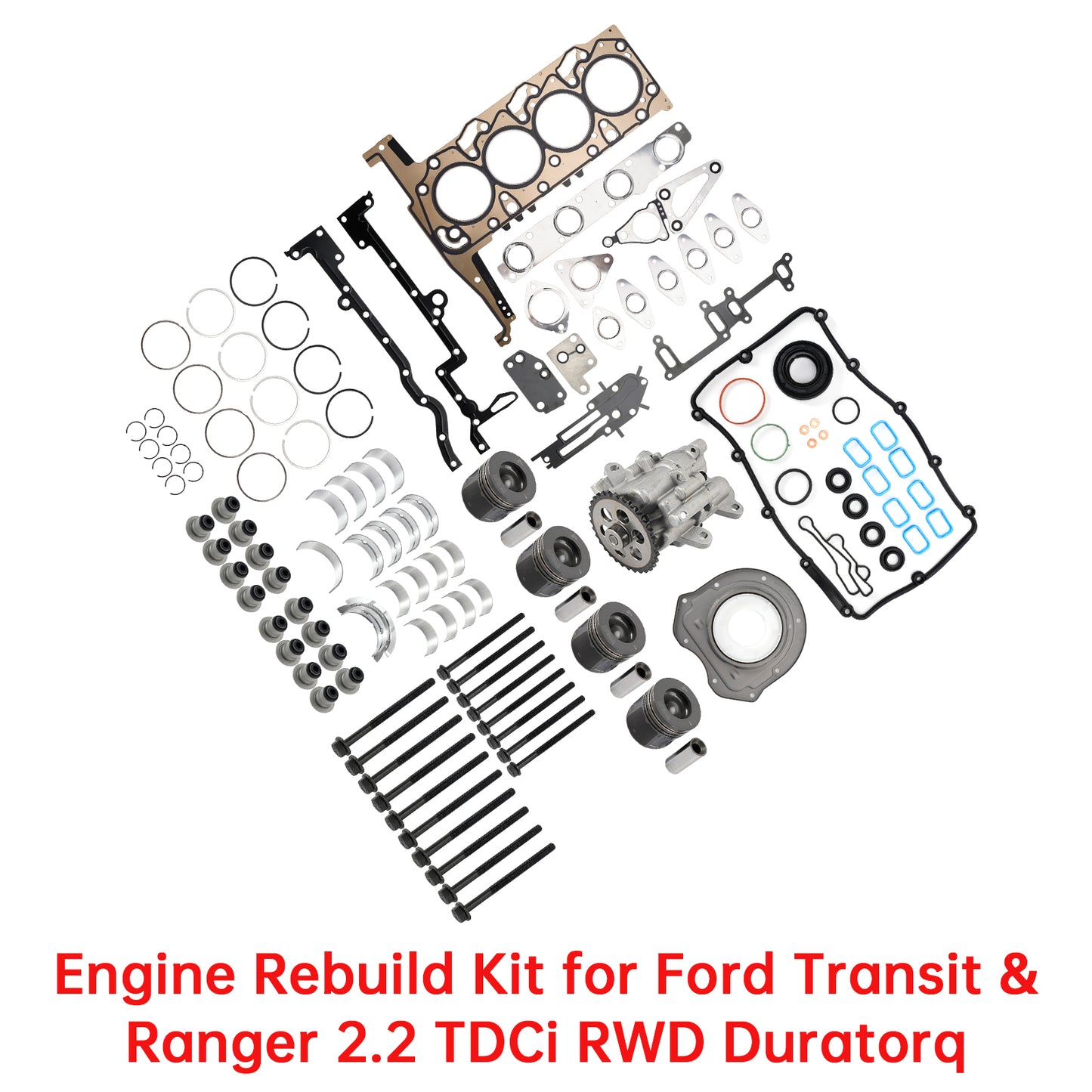 Kit di revisione motore per Ford Transit e Ranger 2.2 TDCi RWD Duratorq BK3Q-6051-C1C 9677428680