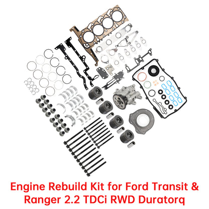 Kit di revisione motore per Ford Transit e Ranger 2.2 TDCi RWD Duratorq BK3Q-6051-C1C 9677428680