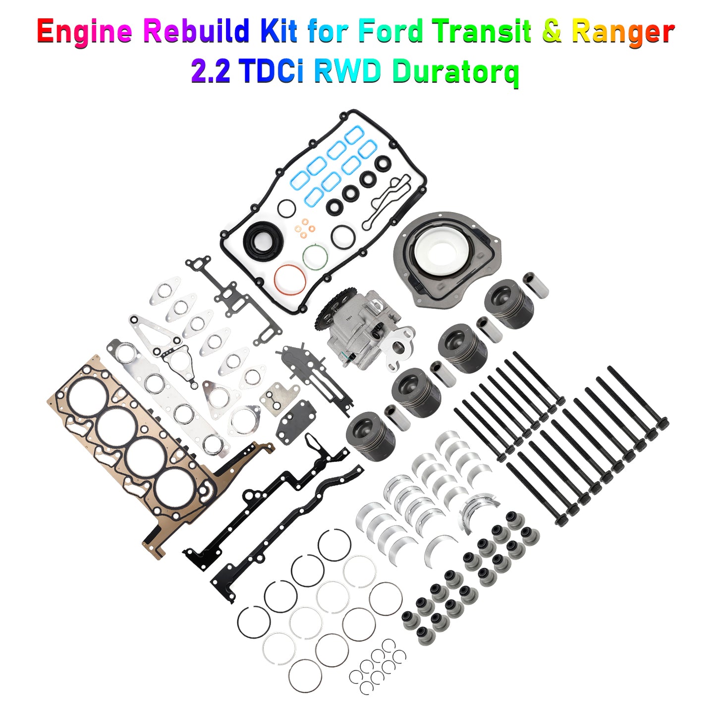 Kit di revisione motore per Ford Transit e Ranger 2.2 TDCi RWD Duratorq BK3Q-6051-C1C 9677428680
