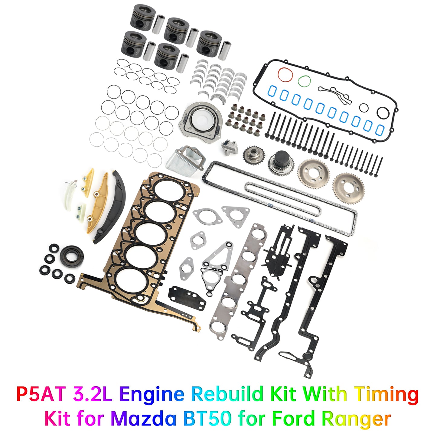 Kit di ricostruzione motore P5AT 3.2L con kit di fasatura per Mazda BT50 per Ford Ranger