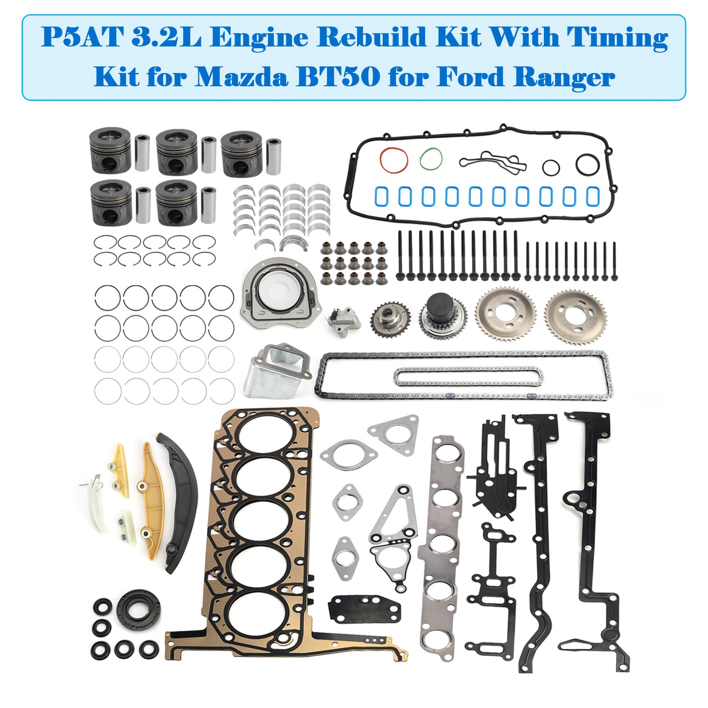 Kit di ricostruzione motore P5AT 3.2L con kit di fasatura per Mazda BT50 per Ford Ranger