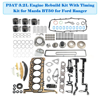 Ford Ranger P5AT con motori turbodiesel da 3,2 l e 5 cilindri Kit di ricostruzione motore P5AT da 3,2 l con kit di fasatura