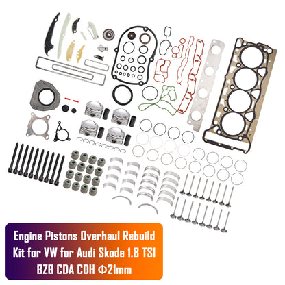 Kit di revisione e ricostruzione pistoni motore SKODA Superb TSI BZB CDAA CDAB 2008-2011 1.8 06H107065CP 06H109509Q