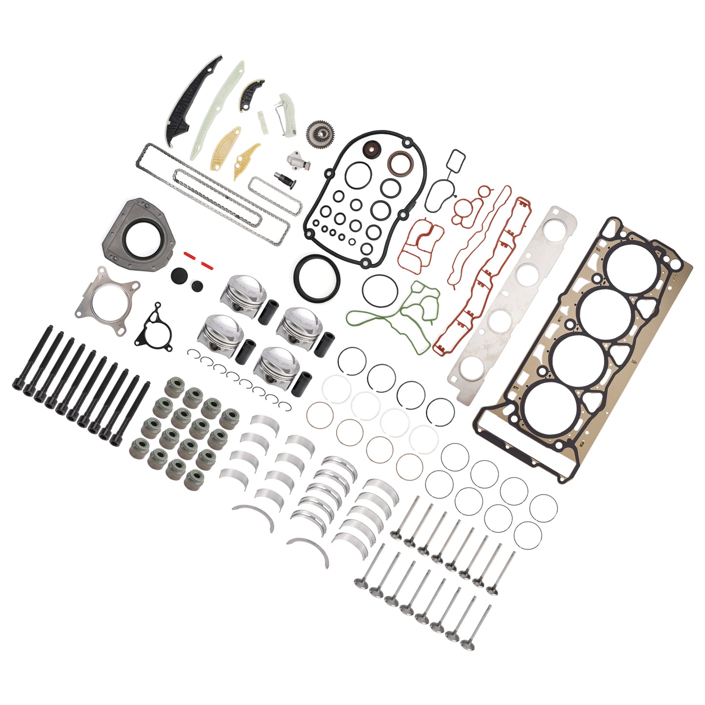 Kit di revisione e ricostruzione pistoni motore VOLKSWAGEN Passat 1.8 TSI BZB CDAA CDAB 2007-2011 06H107065CP 06H109509Q