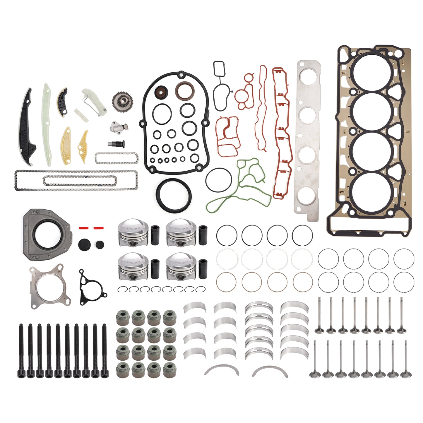 Kit di revisione e ricostruzione dei pistoni del motore AUDI A5 1.8 TFSI CDHB 2008-2011 06H107065CP 06H109509Q
