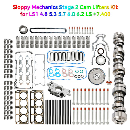 Kit di sollevamento camme Sloppy Mechanics Stage 2 per camion/SUV 4.8L V-8 1999-2012