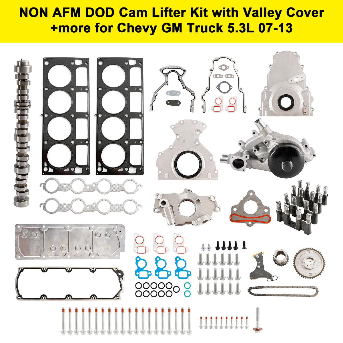 Kit sollevatore camma DOD GMC ENVOY 5.3L 5328CC 325CID V8 OHV NON AFM 2005-2009 con coperchio valle 12646386 12499225