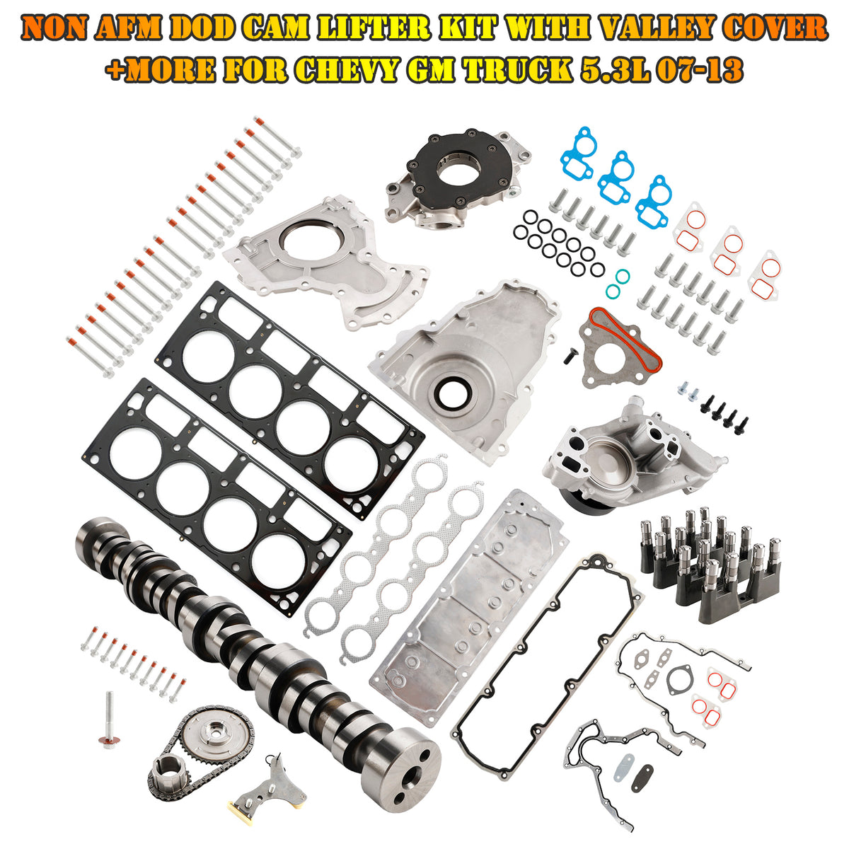 Kit sollevatore camma DOD GMC SIERRA 1500 5.3L 5328CC 325CID V8 OHV NON AFM 2005-2009 con coperchio valle 12646386 12499225