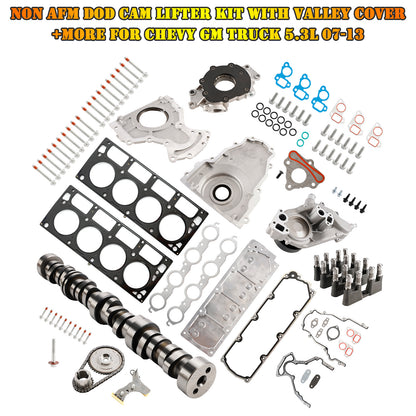 Kit di sollevamento camme DOD per CHEVROLET SILVERADO 1500 CLASSIC 2007 5.3L 5328CC 325CID V8 ELETTRICO/GAS OHV NON AFM con coperchio della valle 12646386 12499225