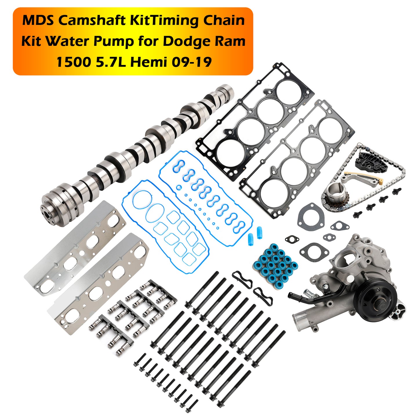 Kit albero a camme MDS per motore Dodge Durango 5.7L del 2009, kit catena di distribuzione, pompa dell'acqua 53021726AE 68060714AA