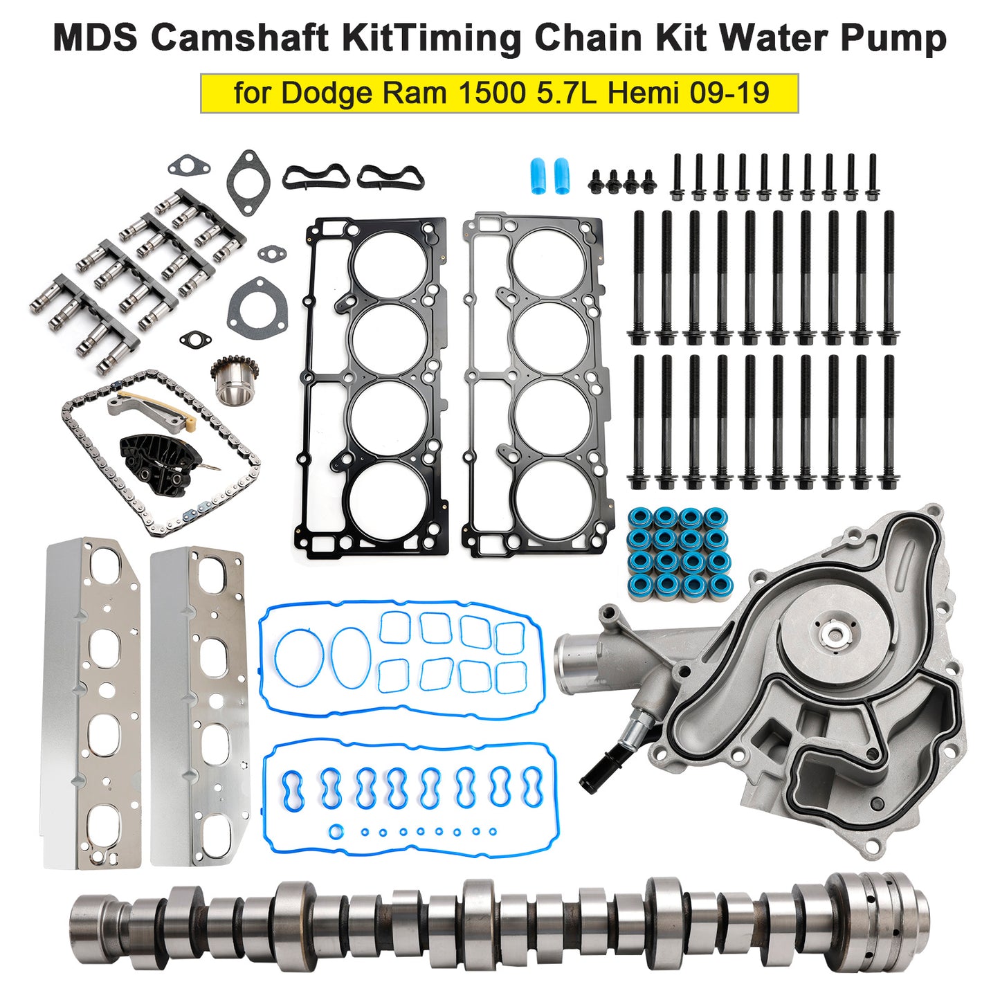 Kit albero a camme MDS per motore Dodge Durango 5.7L del 2009, kit catena di distribuzione, pompa dell'acqua 53021726AE 68060714AA