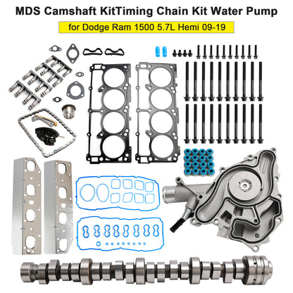 Kit albero a camme MDS per motore Ram 1500 5.7L 2011-2019, kit catena di distribuzione, pompa dell'acqua 53021726AE 68060714AA