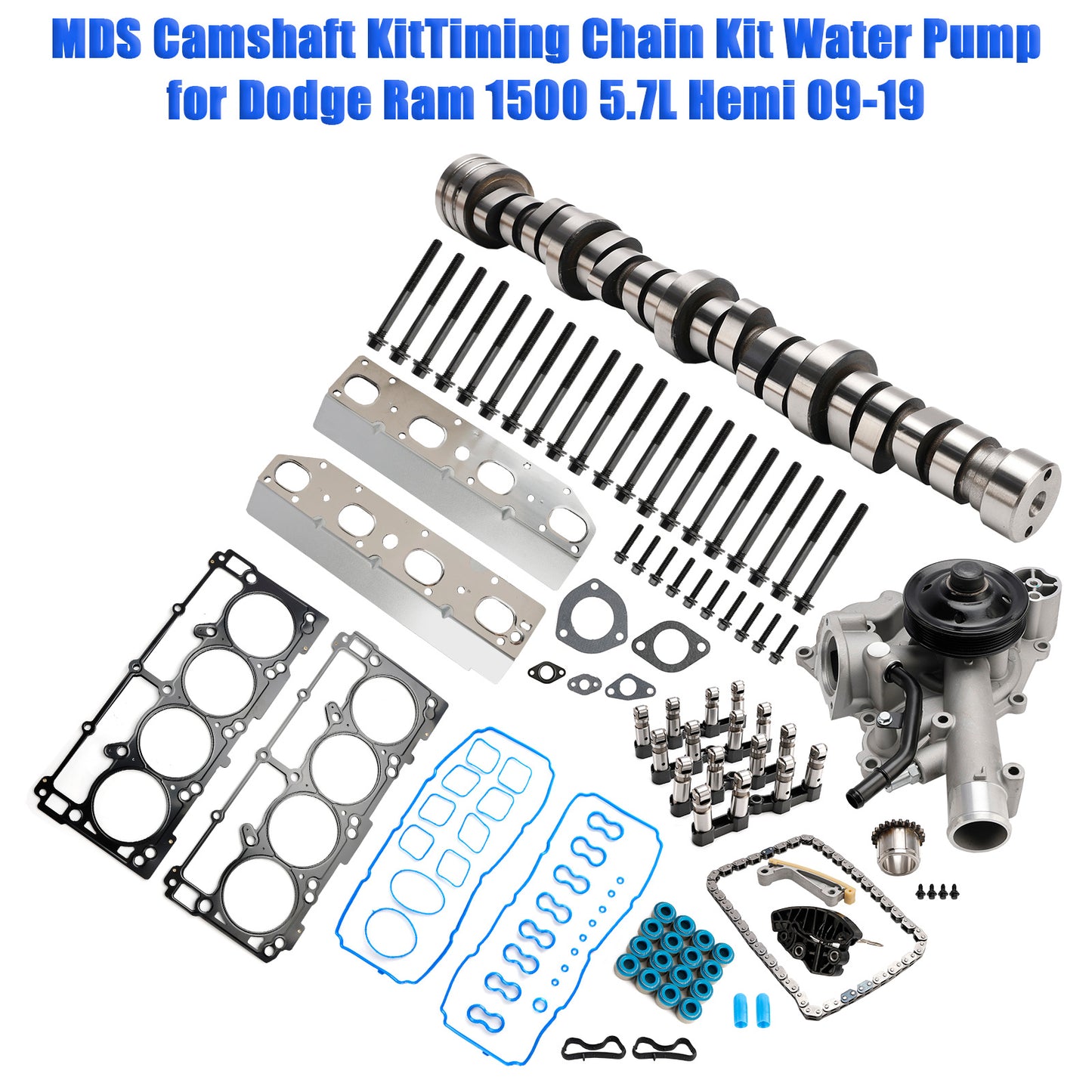 Kit albero a camme MDS per motore Ram 1500 5.7L 2011-2019, kit catena di distribuzione, pompa dell'acqua 53021726AE 68060714AA