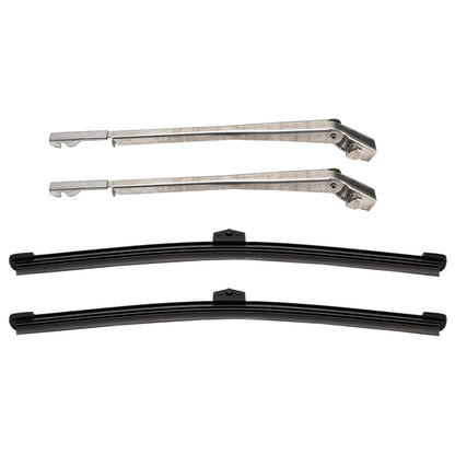 Coppia di motorini tergicristallo in acciaio inox Hot Street Rod per Jeep per Ford