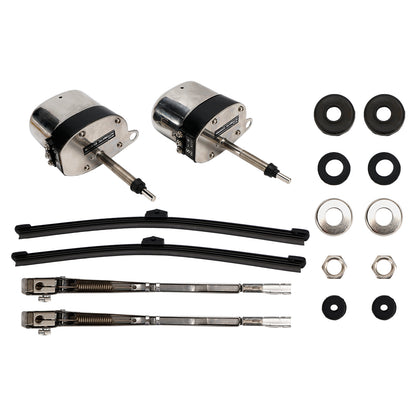 Coppia di motorini tergicristallo in acciaio inox Hot Street Rod per Jeep per Ford