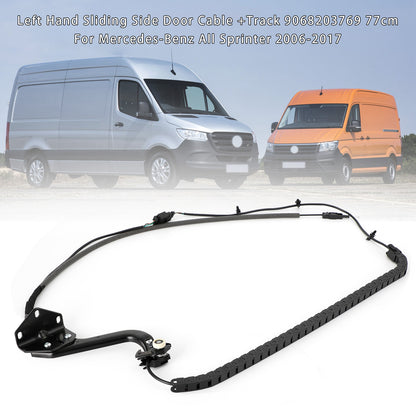 Cavo per porta laterale scorrevole sinistro + binario 9068203769 per Sprinter VW Crafter 06- Generico