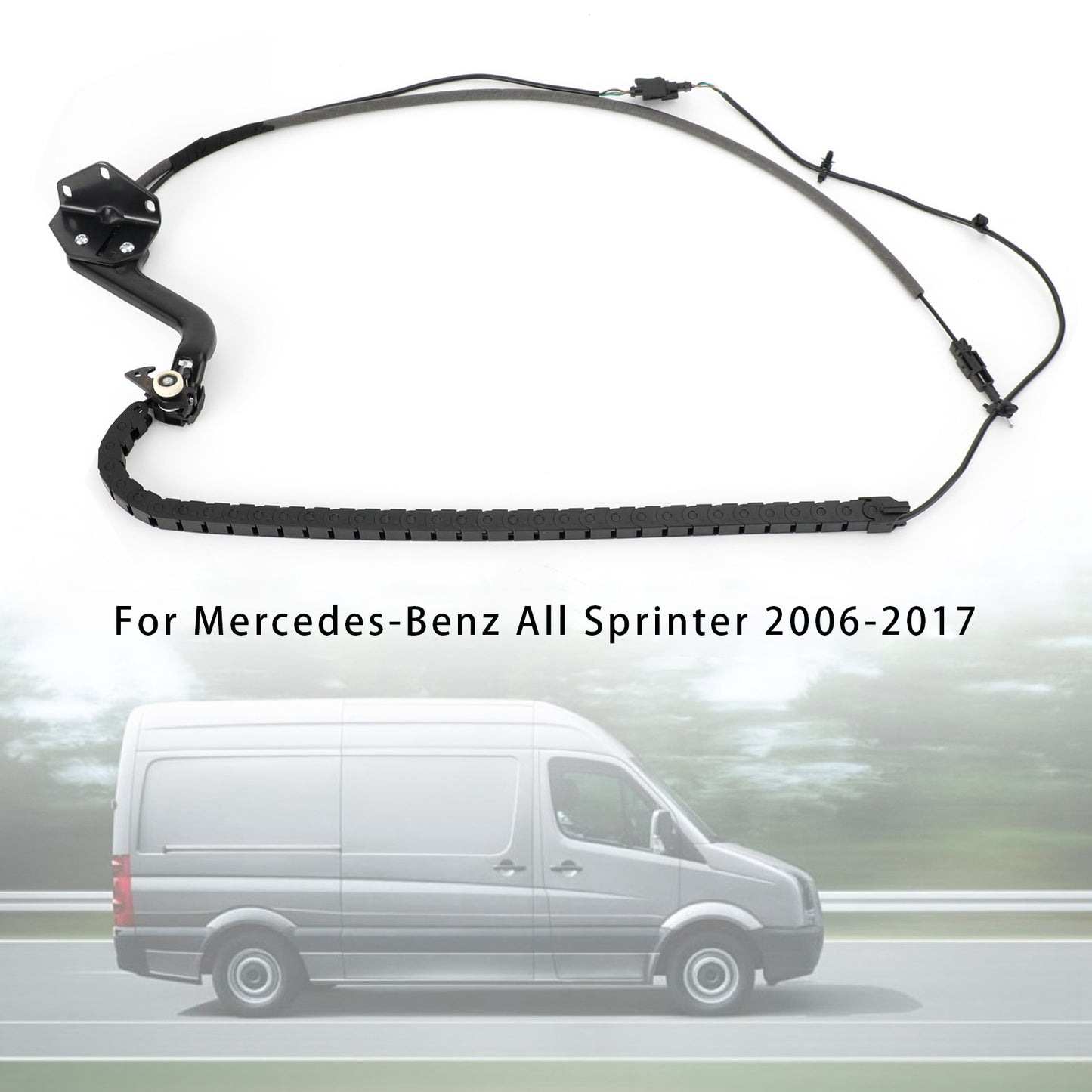 Cavo per porta laterale scorrevole sinistro + binario 9068203769 per Sprinter VW Crafter 06- Generico