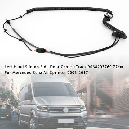 Cavo per porta laterale scorrevole sinistro + binario 9068203769 per Sprinter VW Crafter 06- Generico